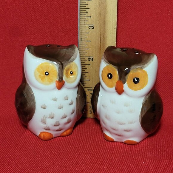 Vintage Owl Salt and Pepper Shakers Set of 2 NIB - Picture 7 of 15